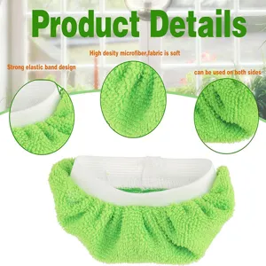 Steam mop replacement cloth cover, microfiber soft elastic band reusable cleaner tool.