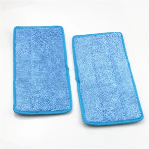Recambio de mopa plana de microfibra pano de cabezal de mopa de limpieza set de dos