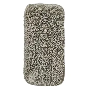 Reusable microfiber mop pad, thick chenille refill head for wet and dry floor cleaning.