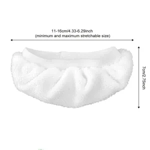 Handheld steam cleaner replacement cover, white plush elastic mop pad accessory, 11-16cm.