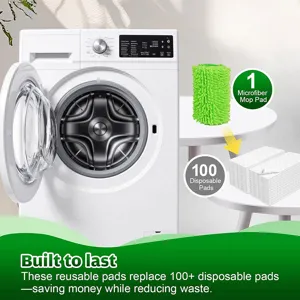Reusable microfiber mop pads replacement cloth washable flat mop cover for home cleaning