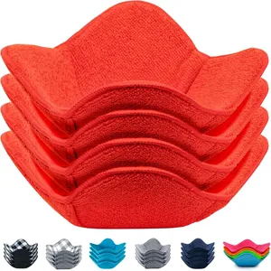 Mikrowellenschüssel-Wärmeschutz aus Stoff, hitzebeständige Schüsselmatte in leuchtendem Rot.