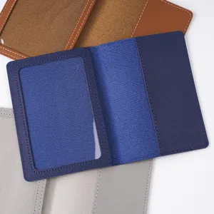Multifunctional passport cover with clear ID card slots and card holder for travel.