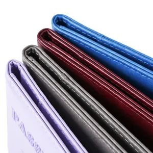 Multi-color PU leather passport holder travel wallet card case organizer for men women