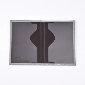 Minimalist PU leather passport cover and holder with card slots for travel and business.