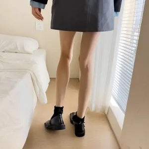 Women cute bow back black short socks cotton casual daily wear comfort breathable soft style