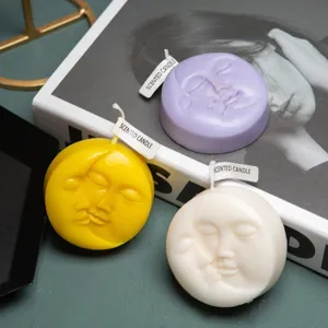 Sun Moon Face Scented Candle European Mythological Relief Soy Wax Aromatherapy Candle Home Decor Gift