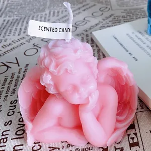 Cute Little Angel Scented Candle Handmade Soy Wax Aromatherapy Candle Cute Souvenir Ornament Home Decor Gift