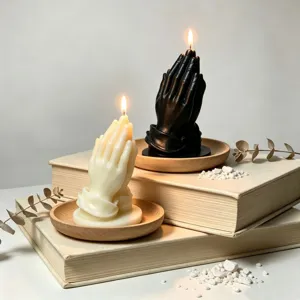 Hand Prayer Shape Scented Candle Nordic Minimalist Praying Hands Aroma Wax Candle Home Decor Aesthetic Desk Ornaments