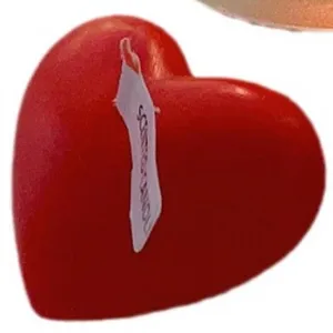 Red 3D heart-shaped scented candle, perfect for Valentine's Day gifts and party photography props.