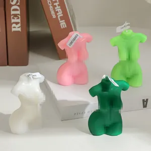 Candela profumata corpo femminile set cera di soia decorativa torso arte candele casa