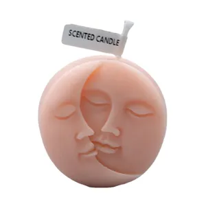 Sun and moon face scented candle aesthetic romantic myth design decorative wax home decor
