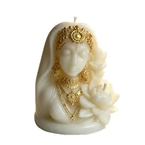 Exquisite Lotus Goddess Scented Candle Soy Wax Figurine Home Decor Gift Piece