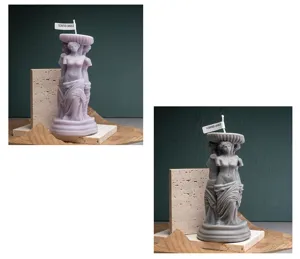 Candela profumata pilastro Venere 3 lati dea aromaterapia cera di soia decorazione casa regalo