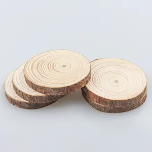 Natural Wood Slice Candle Mat Rustic Wooden Tray Decorative Base For Aromatherapy Candle And Home Decor