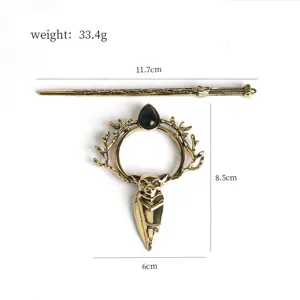 Vintage Viking bat antler alloy hair stick gothic Halloween hair accessory styling tool