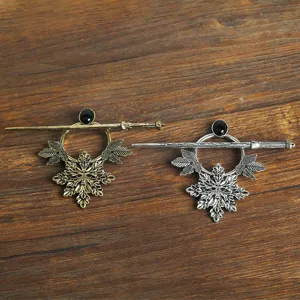 Retro vintage leaf alloy hair pin gothic viking hair stick for women party hair jewelry