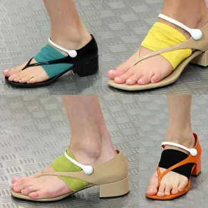 Women's arch socks split-toe sandals set runway style candy colors comfortable chic summer footwear