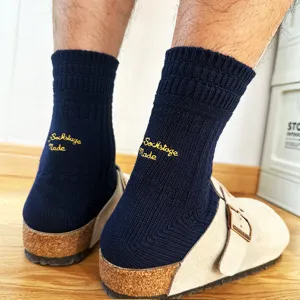 Casual waffle πλεκτές κεντημένες βαμβακερές κάλτσες ιαπωνικό στυλ μονόχρωμες κάλτσες αστραγάλου