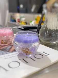 Vela aromática de gel con concha piedra de cristal decoración del hogar regalo romántico