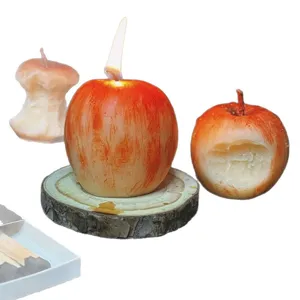 Hand-painted apple shaped scented candles creative gift desktop decor home aromatherapy
