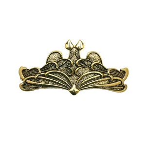 Retro vintage brass hair clip, ornate metal barrette, antique styling hair accessory
