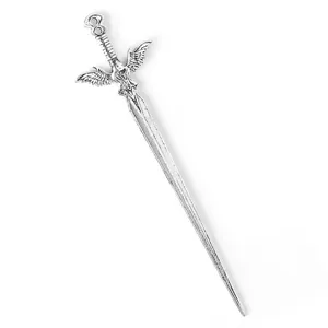 Creative vintage sword hair stick for women, metal hair pin for cosplay and daily styling.