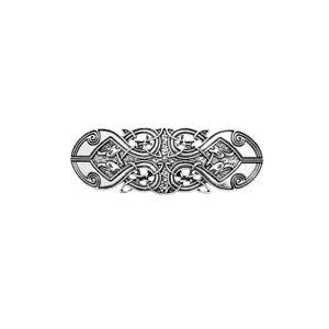 Vintage Viking hair clip with intricate Celtic knot metal design for women retro barrette.