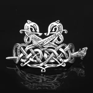Viking Celtic Metal Hair Stick Dragon Design Electroplated Alloy Hair Pin Vintage Women Hair Accessories Jewelry Gift