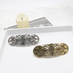 Viking hair clip retro metal barrette vintage Celtic knot spring clip fashion headwear for women
