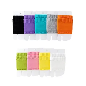 Candy color knitted arch socks women short flip flop sock covers multi color set main view