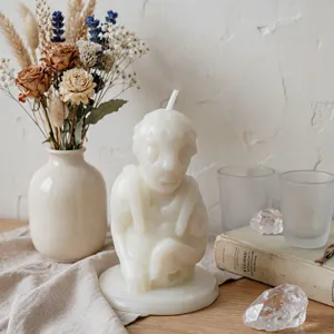 Candela profumata umanoide gotica decorazione vintage casa statuetta cera regalo Halloween