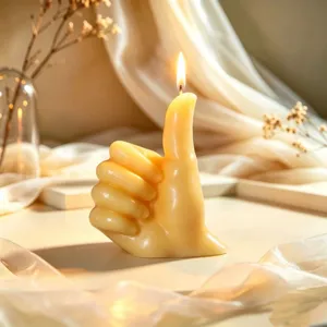 Candela profumata a forma di pollice in alto cera di soia decorazione casa regalo estetica