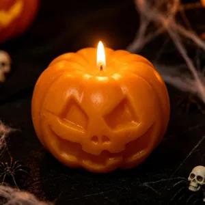 Bougie parfumée citrouille d'Halloween sculptée effrayante fête festival décoration