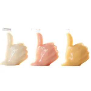 Candela profumata cera di soja gesto pollice decorazione casa regalo creativo set candele