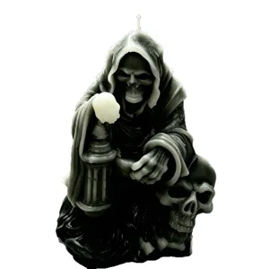 Halloween grim reaper scented candle gothic dark decor skull ornament party gift sculpture