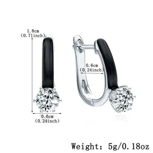 Technische Details zu Abmessungen und Gewicht der S925 Sterlingsilber Emaille Zirkon Creolen
