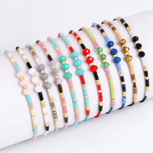 Braccialetto Intrecciato a Mano Con Perline Colorate per Donna Bracciale Regolabile in Stile Bohemien Miyuki Gioielli Amicizia
