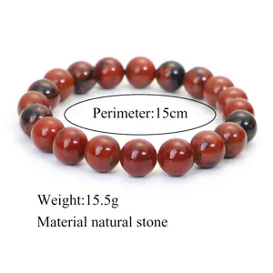 Naturstein Perlen Yoga elastisches Armband mit 15cm Umfang und 15,5g Gewichtsangabe