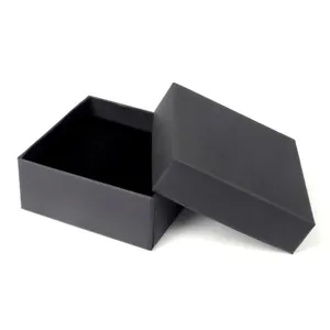 Black Square Kraft Paper Jewelry Box With Sponge Pad For Bracelet Bangle Necklace Gift Packaging Storage Jewelry Display Box