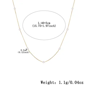 Detailed view of sterling silver gold-plated pearl necklace with length and weight specs.