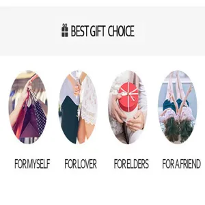 Graphic suggesting crystal crushed stone necklace as the best gift for various recipients