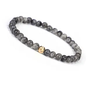 Sommer Neu 4mm Naturstein Stretch Armband Ring Set Labradorit Perle Yoga Schmuck Für Damen Herren Handgefertigt Geschenk