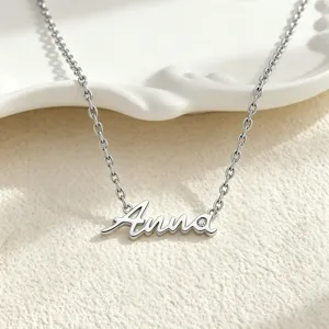 Collar con Nombre Anna en Plata de Ley 925 Personalizado Con Circonia Incrustada Cadena de Clavícula Joyería Minimalista Regalo Mujer