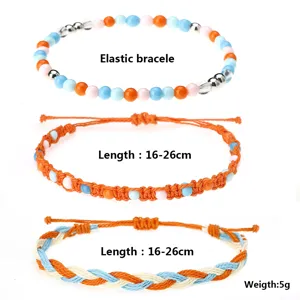 Detailansicht des böhmischen gewebten Armbandsets mit einer verstellbaren Länge von 16-26 cm