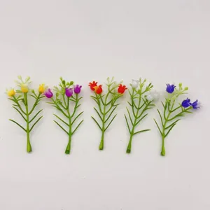 Artificial mini bell flower stems diy floral accessories micro landscape decoration crafts