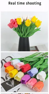 Artificial tulip flower bouquet for home decoration wedding photography props multi-color.