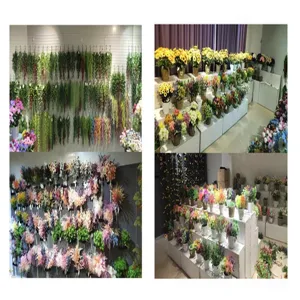 Kunstblumen Weihnachtsstern Blumen für Veranda Haus Garten Innen und Aussen Dekoration