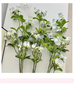 Faux pois de senteur artificiels tiges de fleurs en soie pour deco salon table maison