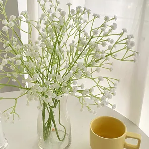 Kunstmatig gipskruid bloemenboeket witte neppe bloemen voor bruiloft tafeldecoratie thuis
